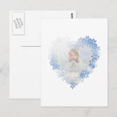 Carte Postale Un ange gardien dans un coeur (Devant / Derrière)