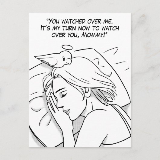 Carte Postale Un ange gardien pour maman (Devant)