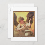 Carte Postale Un ange tenant une flacon en verre (Devant / Derrière)