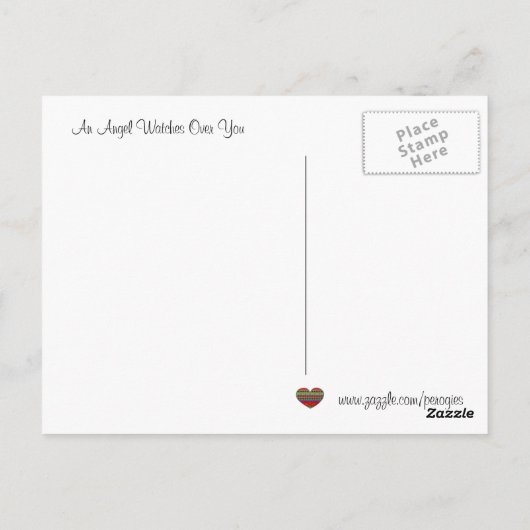 Carte Postale Un Ange Vous Surveille (Dos)
