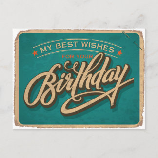 Carte Postale Un anniversaire bleu