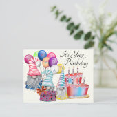 Carte Postale Un Anniversaire De Gnome (Debout devant)