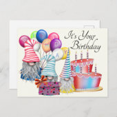 Carte Postale Un Anniversaire De Gnome (Devant / Derrière)