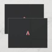 Carte Postale un arbre de noël rouge et blanc aux fleurs rouges (Devant / Derrière)