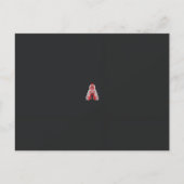 Carte Postale un arbre de noël rouge et blanc aux fleurs rouges (Devant)