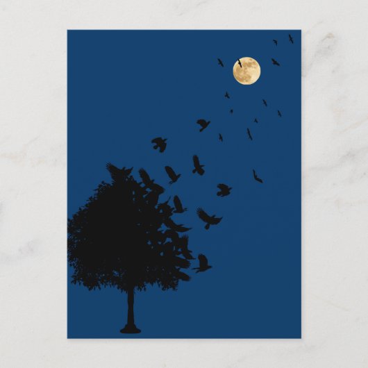 Carte Postale Un arbre des corbeaux (Devant)