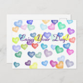 Carte Postale Un arc-en-ciel de coeur pour vous sur un (Devant / Derrière)