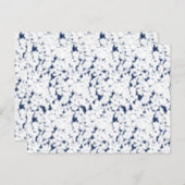 Carte Postale un arrière - plan blanc et bleu avec un motif (Devant / Derrière)