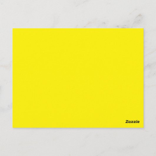 Carte Postale un arrière - plan jaune avec une bordure noire (Dos)