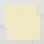 Carte Postale un arrière - plan jaune et blanc aux petits cercle (Devant / Derrière)