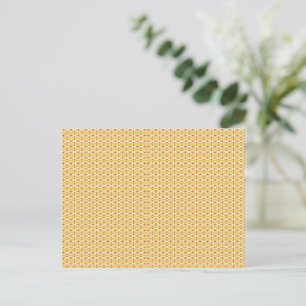 Carte Postale un arrière - plan orange et jaune avec cercles