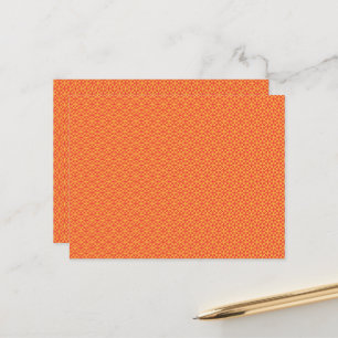 Carte Postale un arrière - plan orange et jaune avec de petits c