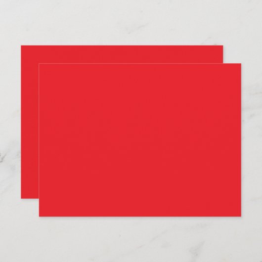 Carte Postale un arrière - plan rouge avec une bordure blanche (Devant / Derrière)