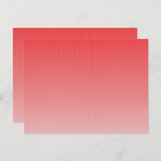 Carte Postale un arrière - plan rouge et blanc avec de petits ca (Devant / Derrière)