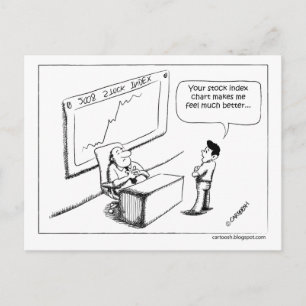 Carte Postale Un autre regard sur le graphique de l'indice Stock