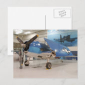 Carte Postale Un avion de chasse F-6F Hellcat de la Seconde Guer (Devant / Derrière)