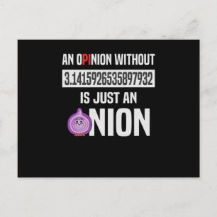 Carte Postale Un Avis Sans Les 3 14 Est Un Jour Onion Pi