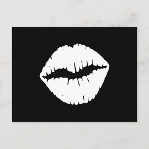 Carte Postale Un baiser en noir et blanc