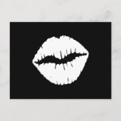 Carte Postale Un baiser en noir et blanc (Devant)