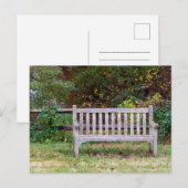 Carte Postale Un Banc de Parc (Devant / Derrière)