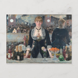 Carte Postale Un bar aux Folies-Bergère d'Edouard Manet