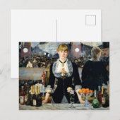 Carte Postale Un bar aux Folies-Bergère par Manet (Devant / Derrière)