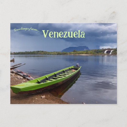 Carte Postale Un bateau au Venezuela (Devant)