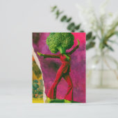 Carte Postale Un beau brocoli de danse rétro (Debout devant)