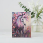 Carte Postale Un beau cheval violet (Debout devant)
