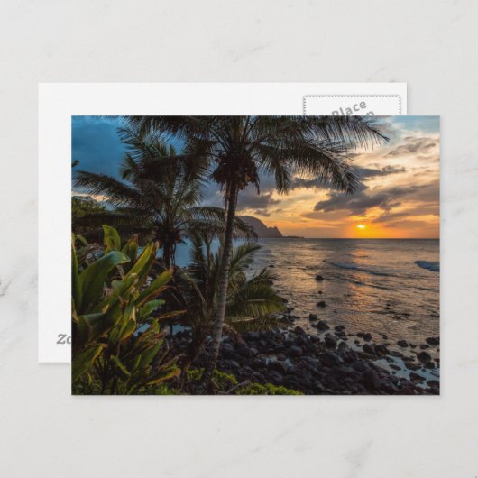 Carte Postale Un beau coucher de soleil 2 (Devant / Derrière)