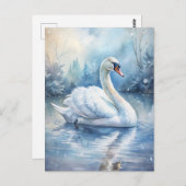 Carte Postale Un Beau Cygne (Devant / Derrière)