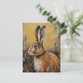 Carte Postale Un beau lapin brun (Debout devant)