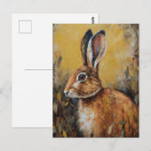 Carte Postale Un beau lapin brun (Devant / Derrière)