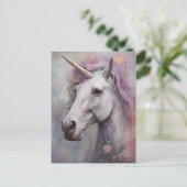 Carte Postale Un beau licorne violet (Debout devant)