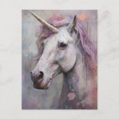 Carte Postale Un beau licorne violet (Devant)