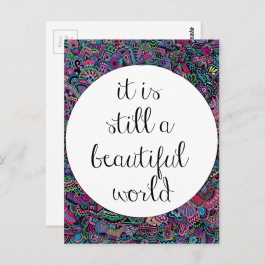 Carte Postale Un Beau Monde (Devant / Derrière)