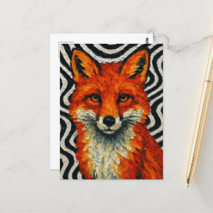 Carte Postale Un beau renard rouge