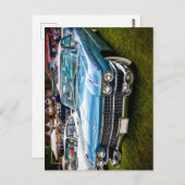 Carte Postale Un bleu 1959 Cadillac Eldorado Biarritz. (Devant / Derrière)
