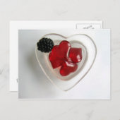 Carte Postale Un bol de cœurs et une mûre (Devant / Derrière)