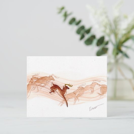 Carte Postale Un bond ! (Debout devant)