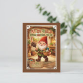 Carte Postale "Un Bonjour Rangé" Gnome Salutation (Debout devant)