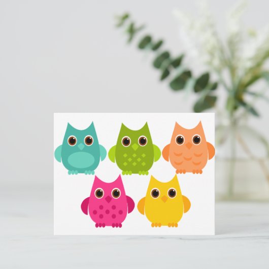 Carte Postale Un brin de chouettes (Debout devant)