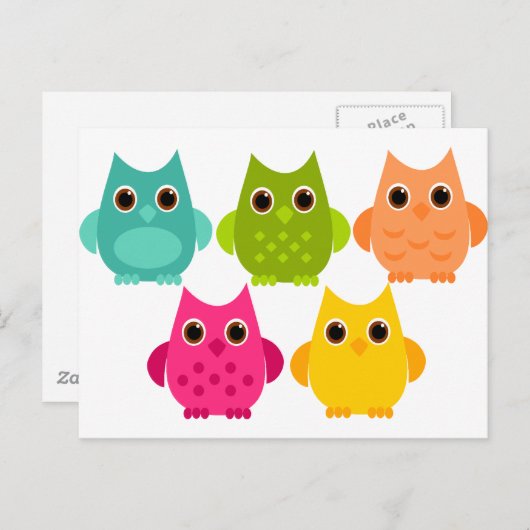 Carte Postale Un brin de chouettes (Devant / Derrière)