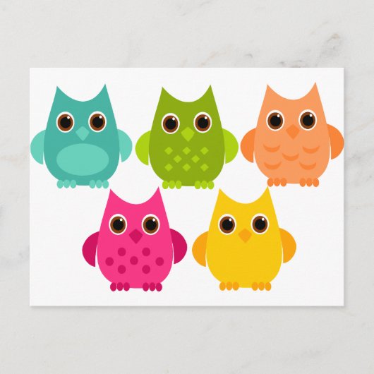 Carte Postale Un brin de chouettes (Devant)