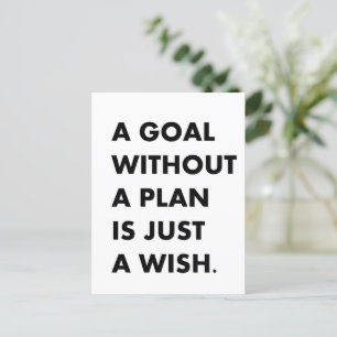 Carte Postale Un but sans plan