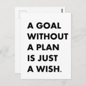 Carte Postale Un but sans plan (Devant / Derrière)