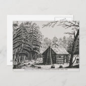 Carte Postale Un cabine de frontière, du "Pageant of America" (Devant / Derrière)