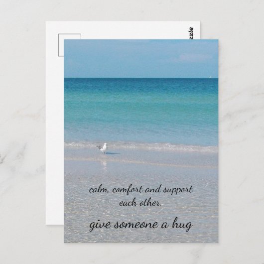 Carte Postale "Un câlin..................." (Devant / Derrière)