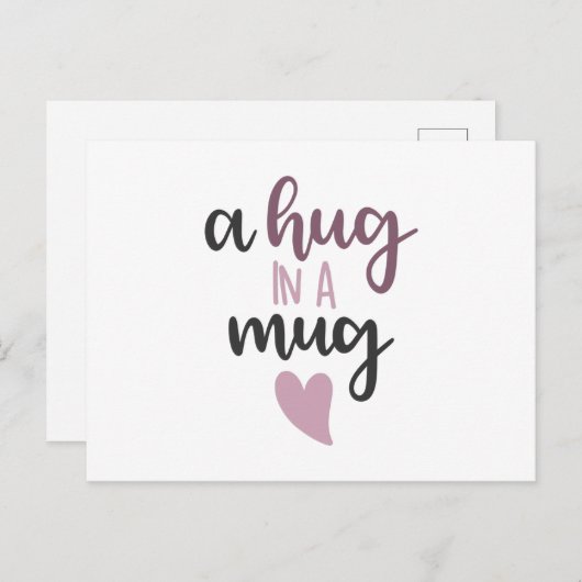 Carte Postale Un câlin dans une tasse (Devant / Derrière)