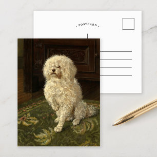 Carte Postale Un caniche sur une moquette verte   George L. Harr